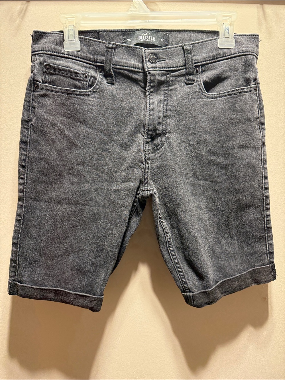 Hollister Charcoal Denim Jean Shorts